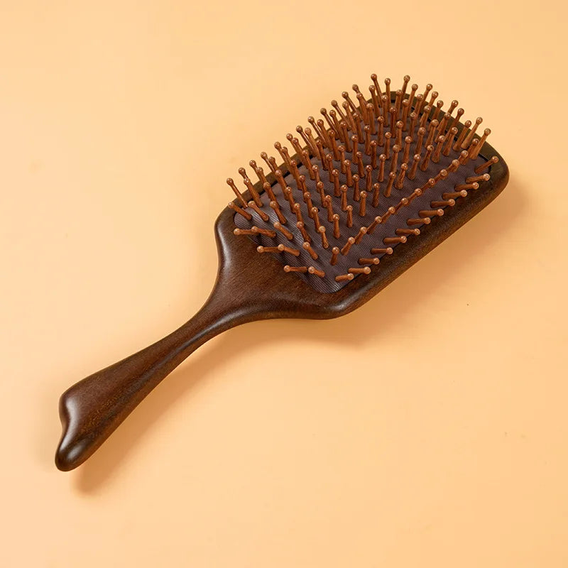 Sandalwood Comb with Air Cushion and Tail End