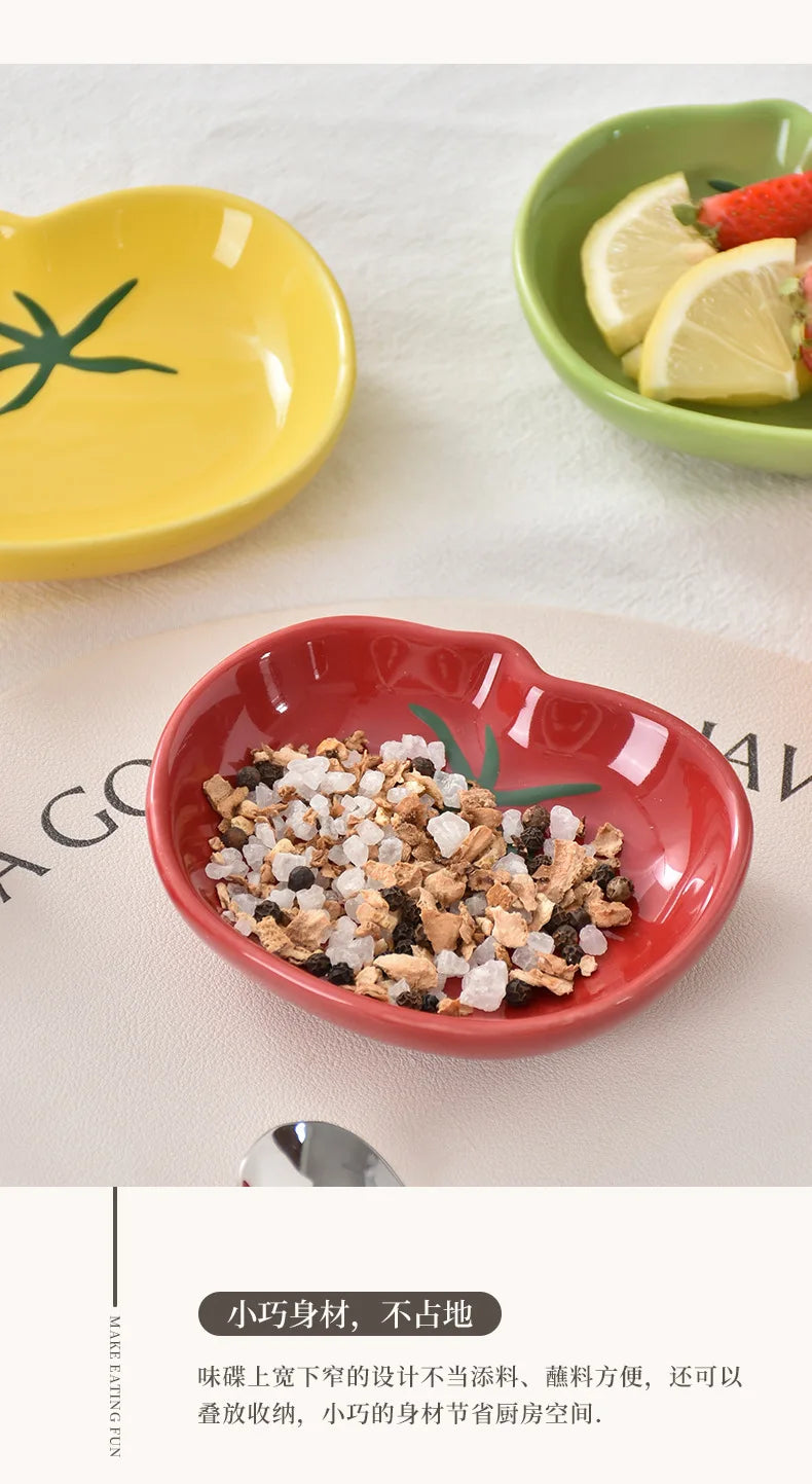 Tomato Shaped Ceramic Sauce Dish