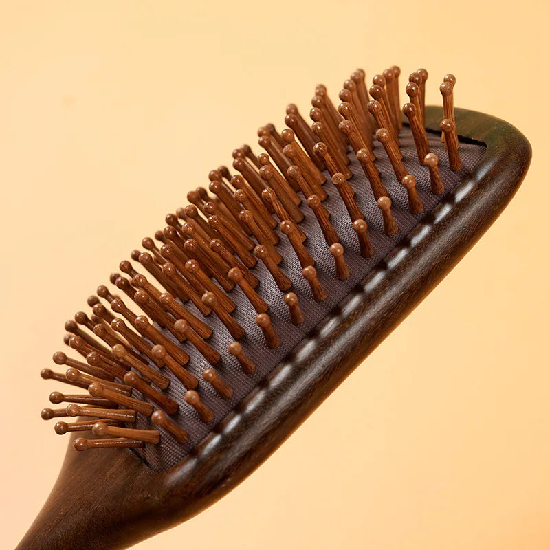 Sandalwood Comb with Air Cushion and Tail End