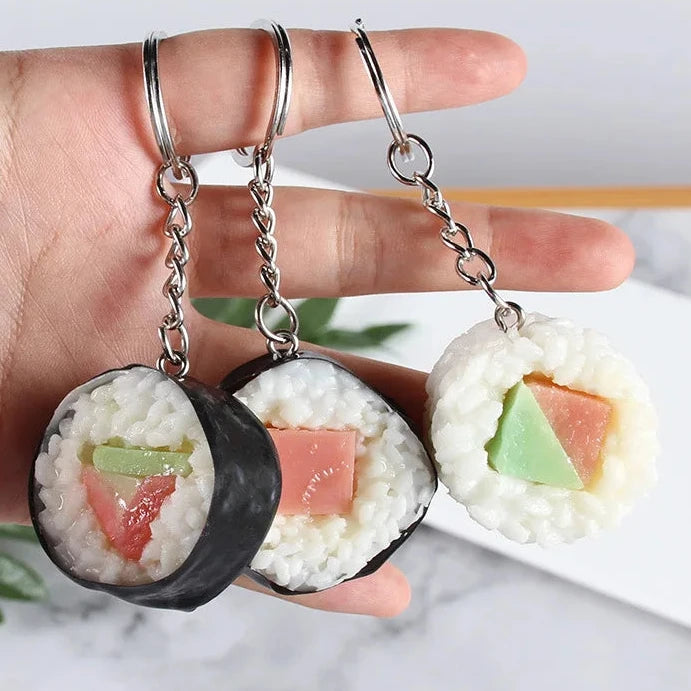 Simulation Sushi Roll Keychain