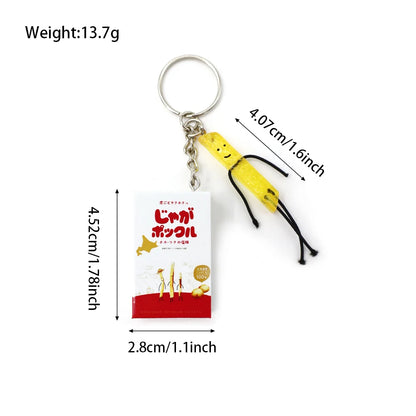 Simulated Box of Jaga Pokkuru (じゃがポックル) Potato Sticks Keychain