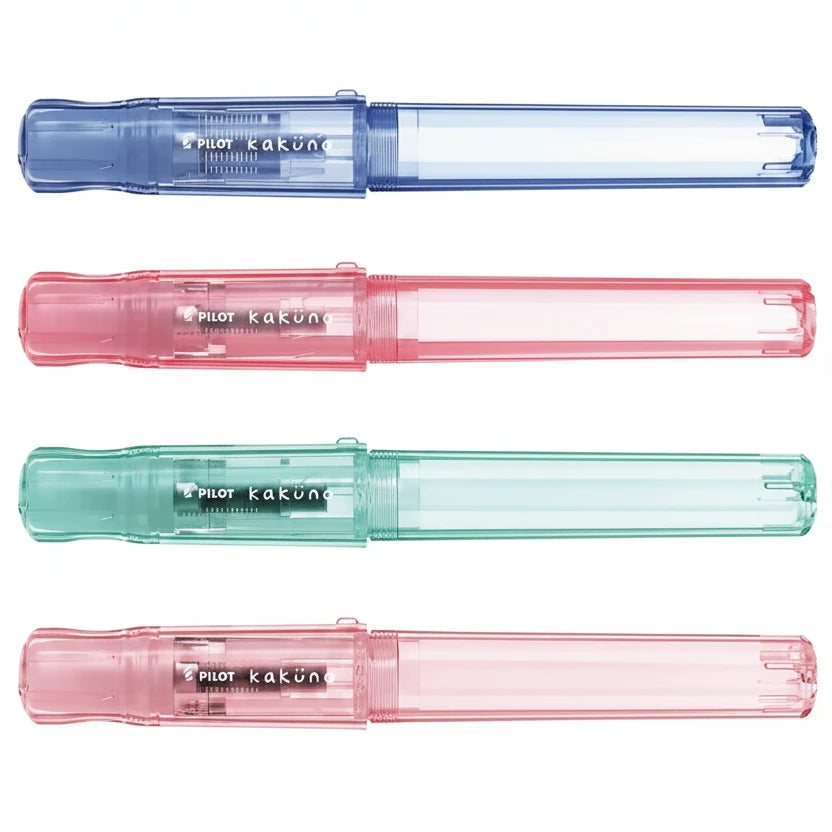 PILOT Transparent Kakuno Fountain Pen with 0.4-0.7mm Nib