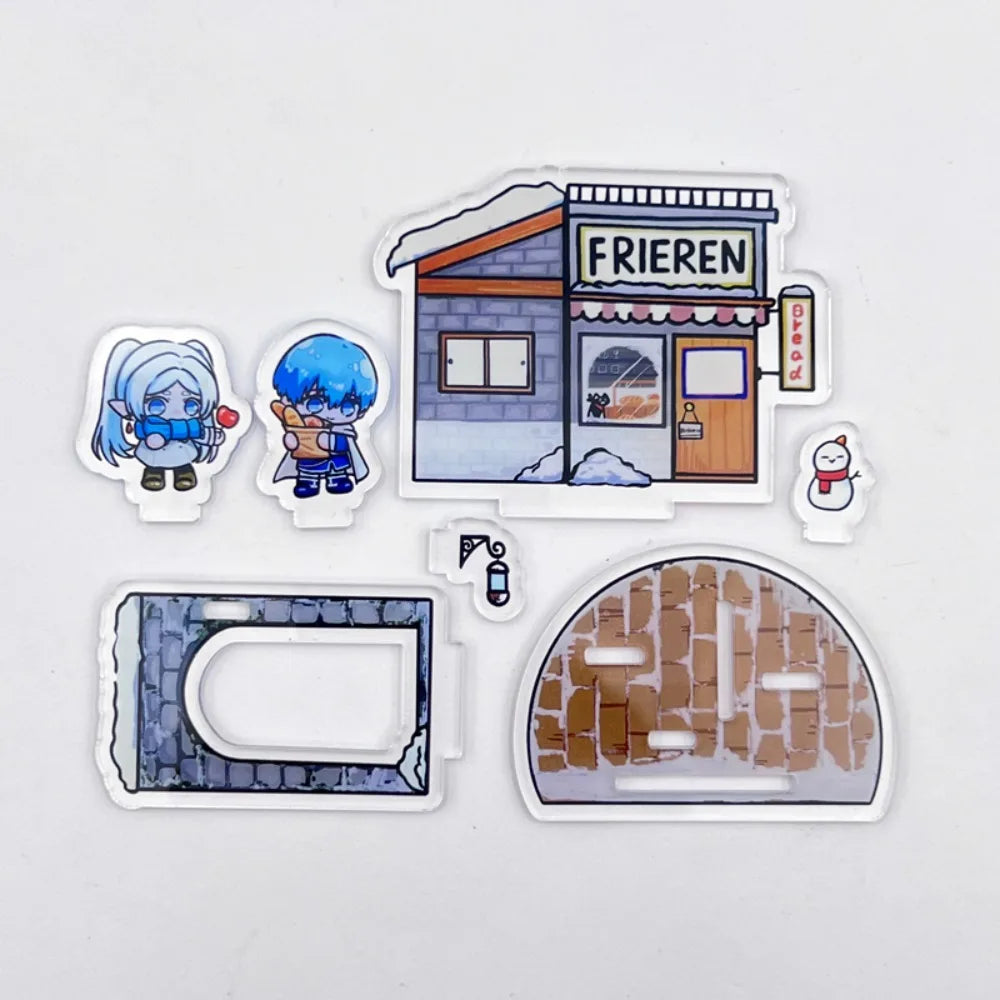 Frieren: Beyond Journey's End Acrylic Stand Figure Frieren Himmel Anime Peripherals Cute Q-version Original Desktop Ornament New
