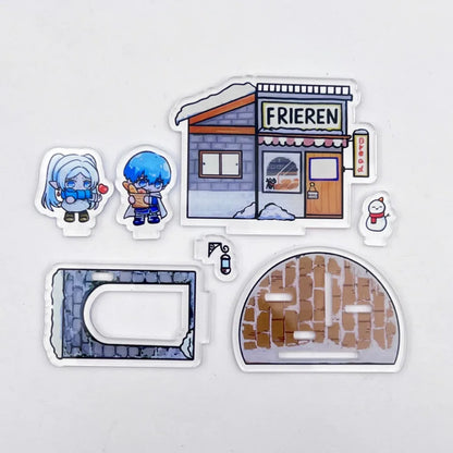 Frieren: Beyond Journey's End Acrylic Stand Figure Frieren Himmel Anime Peripherals Cute Q-version Original Desktop Ornament New