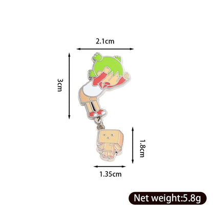 Yotsuba Attacking Cardboard Robot Enamel Pin