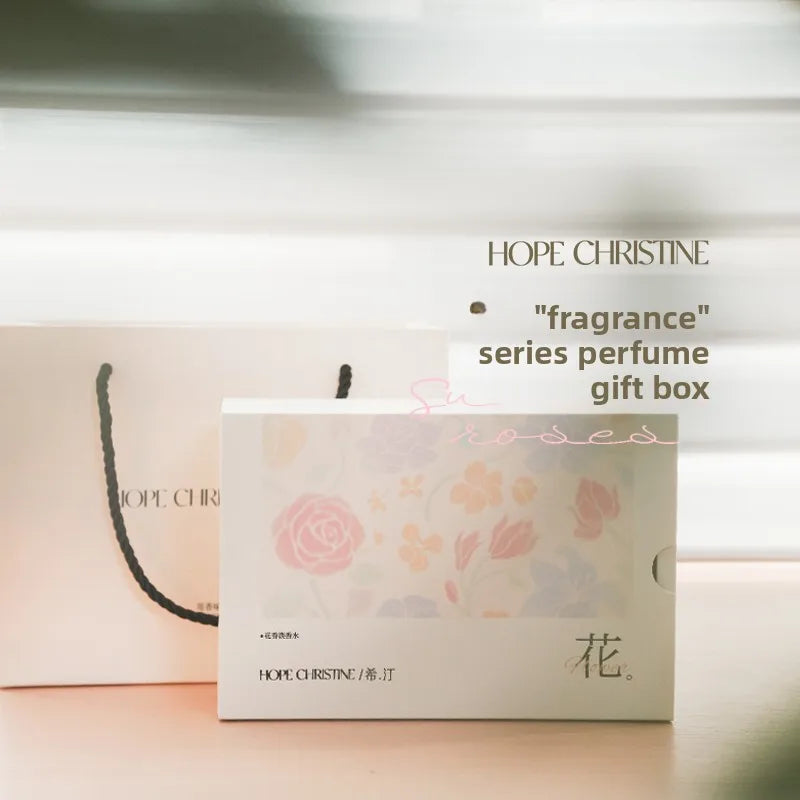 HOPE CHRISTINE Original Brand Mini Perfume 5ml Gift Set Cotton Cherry Blossom Lotus Osmanthus Long Lasting Light Woman Fragrance