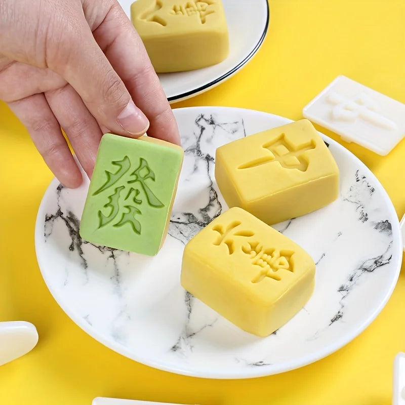 Mahjong Tile Shaped Mooncake Mold Set