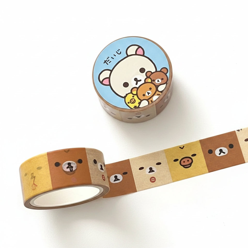 San-X Bear Characters Washi Tape Roll