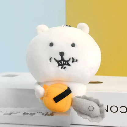 Joke Bear Anime Plush Keychain Cute Polar Bear Bag Pendant Kawaii Soft Stuffed Accessories Animal Toys For Birthday Gift