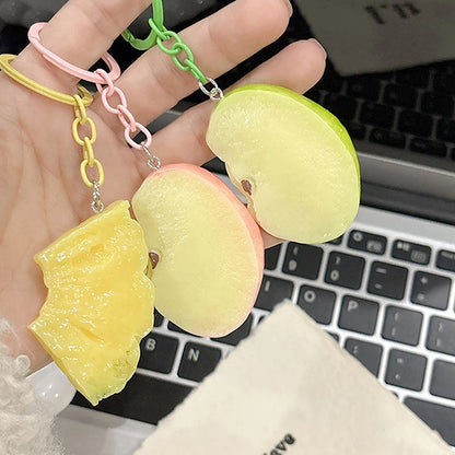 Semi-Glossy Fruit Slice Keychain