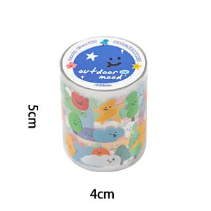 YuXian (语闲) Food Mood Themed Rolls with Die-Cut Stickers