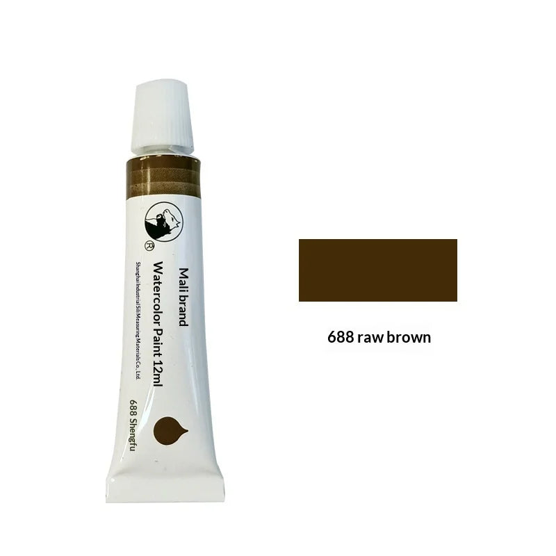 Marie's 36 Colors Watercolor Paint Set 12ml Aluminum Tube Single Refill Pigment for Artist Hand Painting Art Drawing Supplies