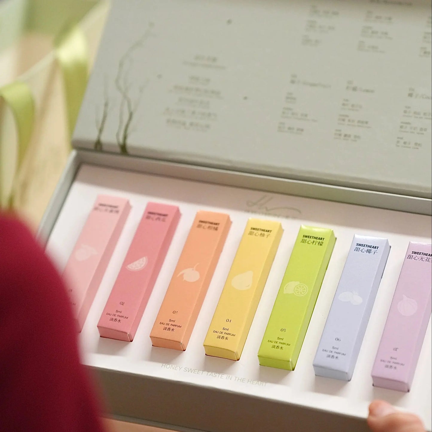 Niche Fresh Fruity Fragrance Mini Sample Perfume Gift Set 7*5ml Long Lasting Peach Coconut Originales High Quality for Women
