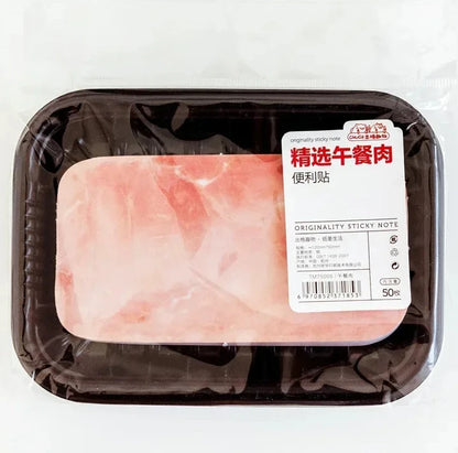 CHUGU 50 Sheet Hyper-Realistic Pack of Meat Memo Pad