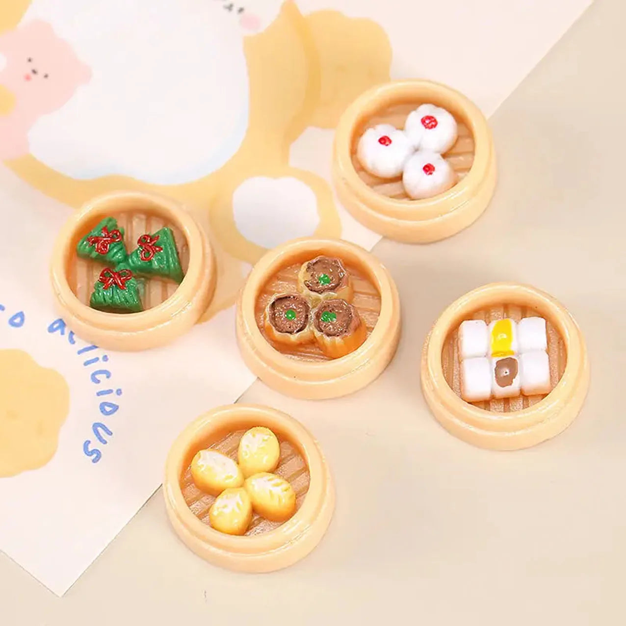 Hong Kong Steamed Cuisine Magnet Set of 5