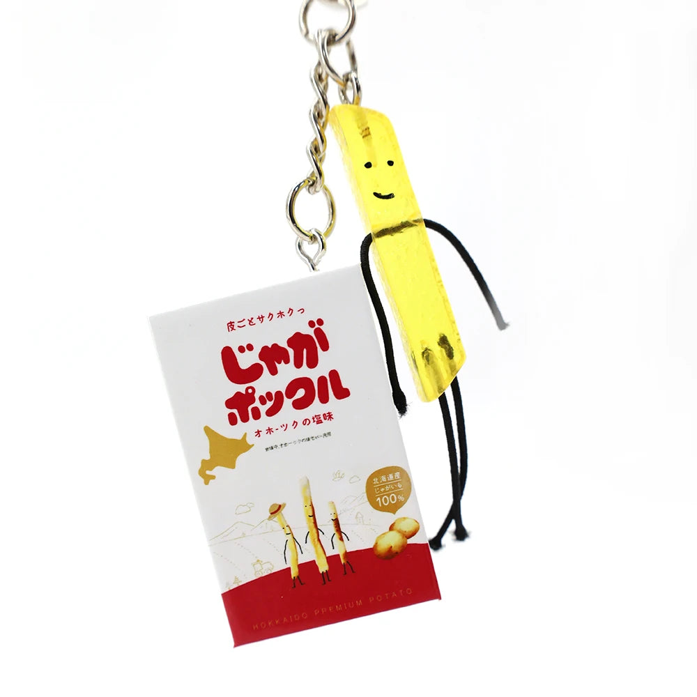 Simulated Box of Jaga Pokkuru (じゃがポックル) Potato Sticks Keychain