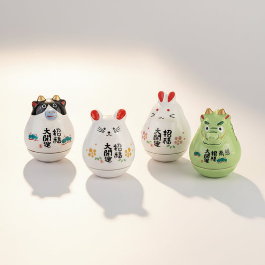 Ceramic Balancing Animal Zodiac Figures