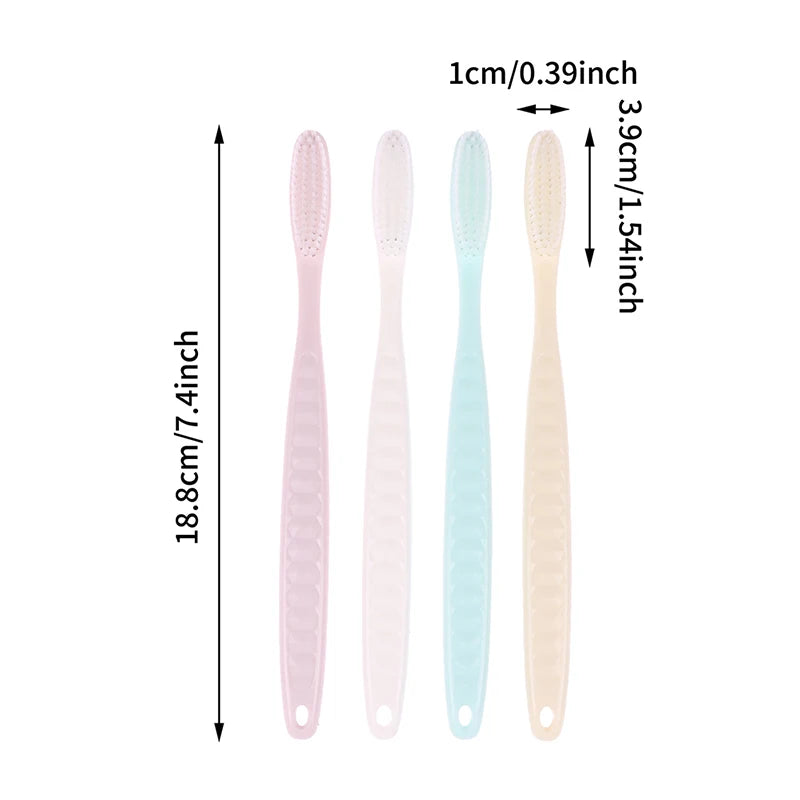 Soft Bristle and Long Handle Toothbrush Pack of 4
