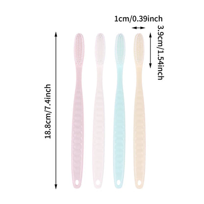 Soft Bristle and Long Handle Toothbrush Pack of 4