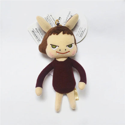 Yoshitomo Nara Walk On Exhibition Series Black Guard Angel Plush Keychain