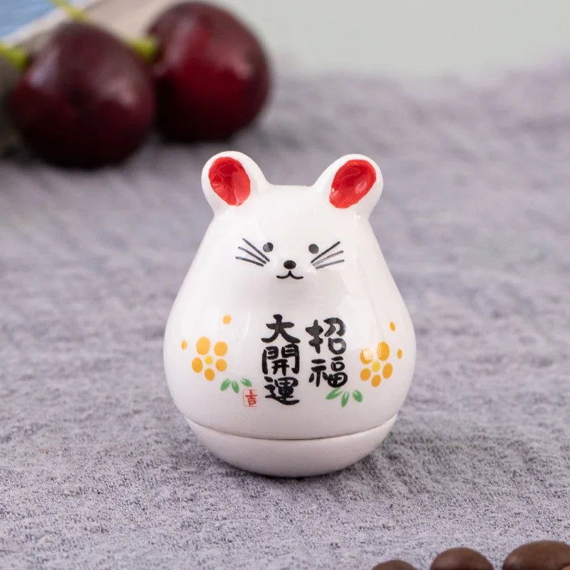 Ceramic Balancing Animal Zodiac Figures