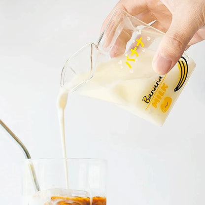 350ml Fruit Themed Heat Resistant Milk Carton Glass