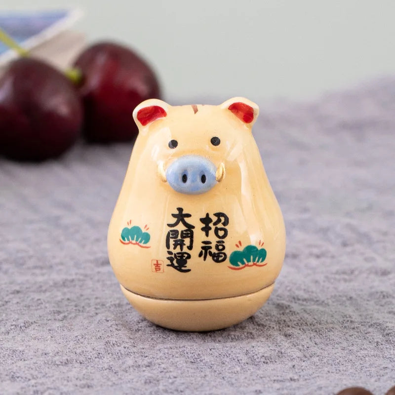 Ceramic Balancing Animal Zodiac Figures