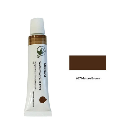 Marie's 36 Colors Watercolor Paint Set 12ml Aluminum Tube Single Refill Pigment for Artist Hand Painting Art Drawing Supplies
