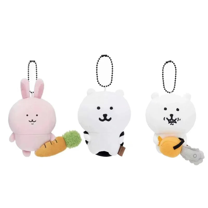 Joke Bear Anime Plush Keychain Cute Polar Bear Bag Pendant Kawaii Soft Stuffed Accessories Animal Toys For Birthday Gift