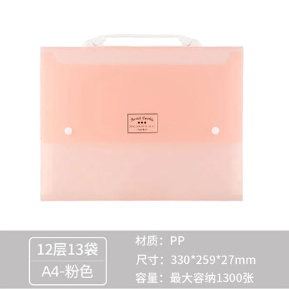 KOKUYO Pastel Cookie 13 Pocket Expanding File Folder