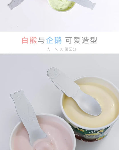TaiDaMi Arctic Animal Aluminum Ice Cream Spoon