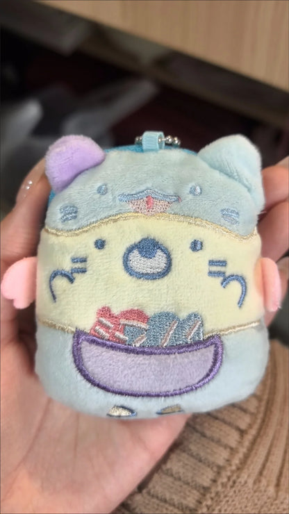 Shirokuma Penguin Tonkatsu Neko Tokage Ebifurai Plush Coin Purse Keychain