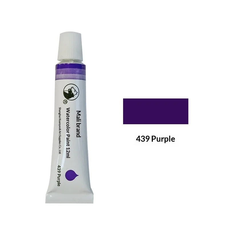 Marie's 36 Colors Watercolor Paint Set 12ml Aluminum Tube Single Refill Pigment for Artist Hand Painting Art Drawing Supplies