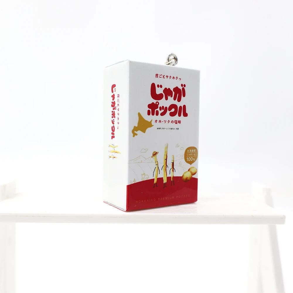 Simulated Box of Jaga Pokkuru (じゃがポックル) Potato Sticks Keychain