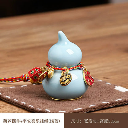 Mini Lucky Ceramic Gourd Ornament