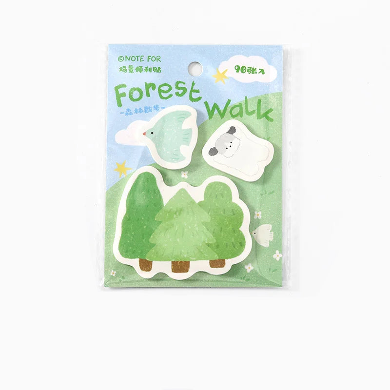 NOTE FOR Park Inspired Illustrated Sticky Notes