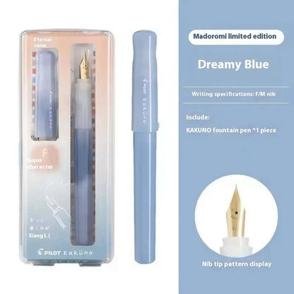 PILOT Transparent Kakuno Fountain Pen with 0.4-0.7mm Nib