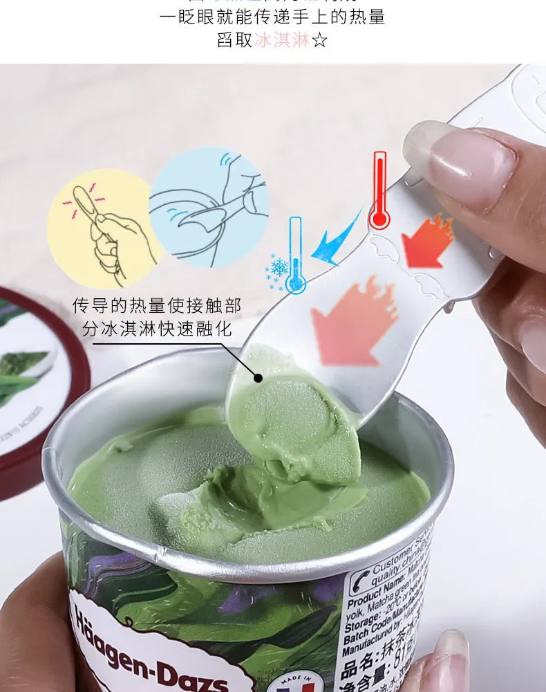 TaiDaMi Arctic Animal Aluminum Ice Cream Spoon