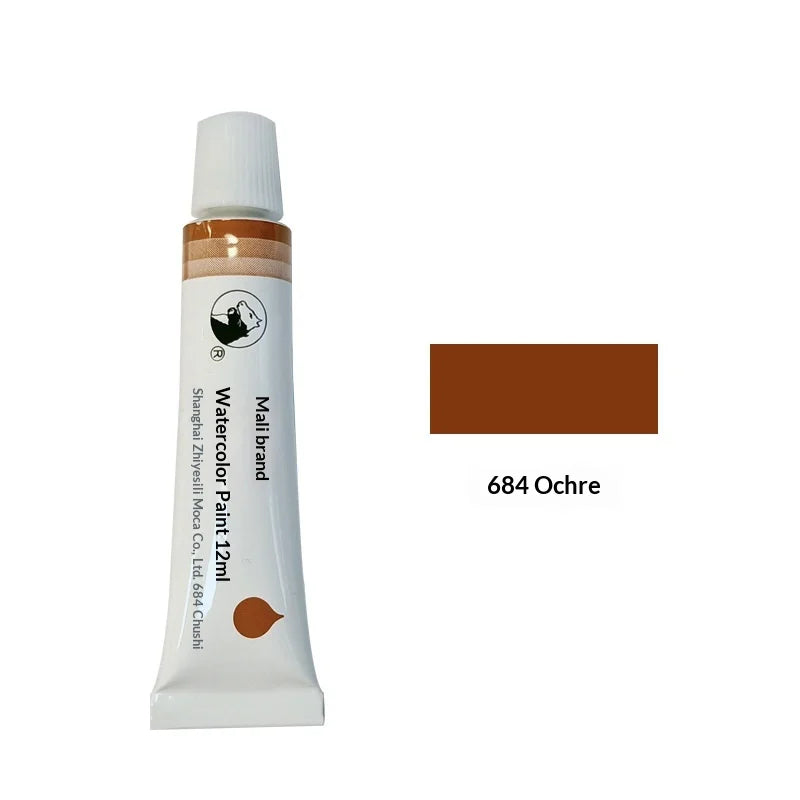 Marie's 36 Colors Watercolor Paint Set 12ml Aluminum Tube Single Refill Pigment for Artist Hand Painting Art Drawing Supplies
