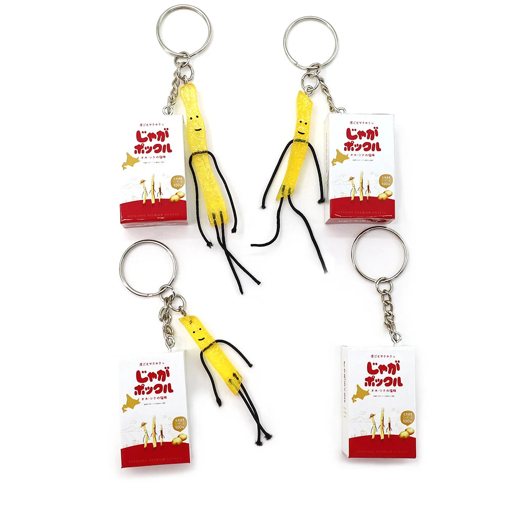 Simulated Box of Jaga Pokkuru (じゃがポックル) Potato Sticks Keychain