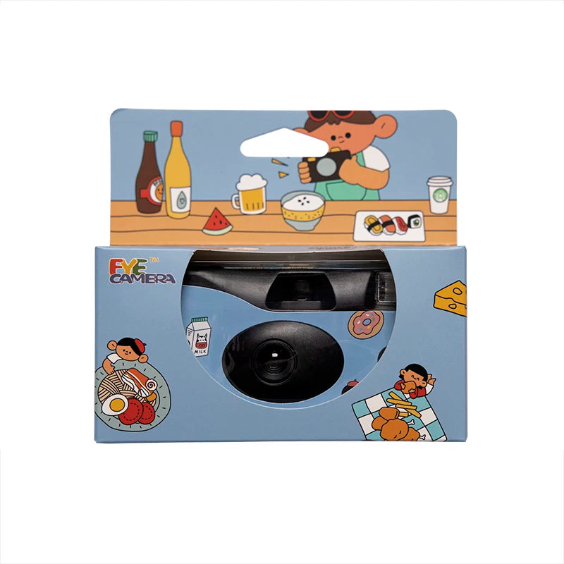 FYE Camera 27 Exposure Photos 31mm F11 30mm F9 ISO400 FYE Retro Camera New Single Use One Time Disposable Film Camera with Flash