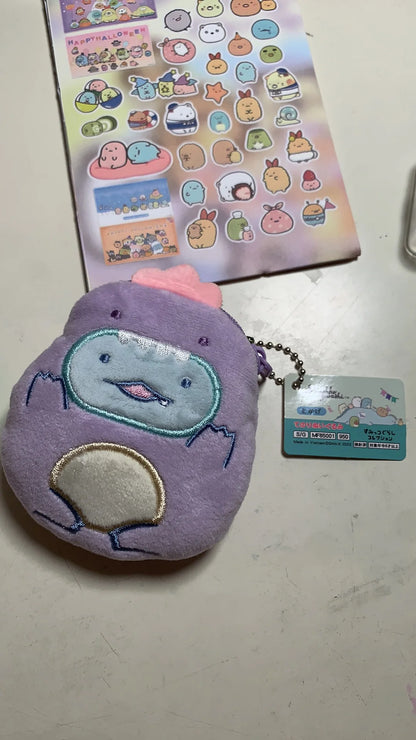 Shirokuma Penguin Tonkatsu Neko Tokage Ebifurai Plush Coin Purse Keychain