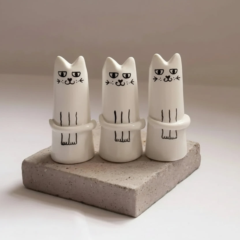 Mildly Ugly Ceramic Kitten Vase