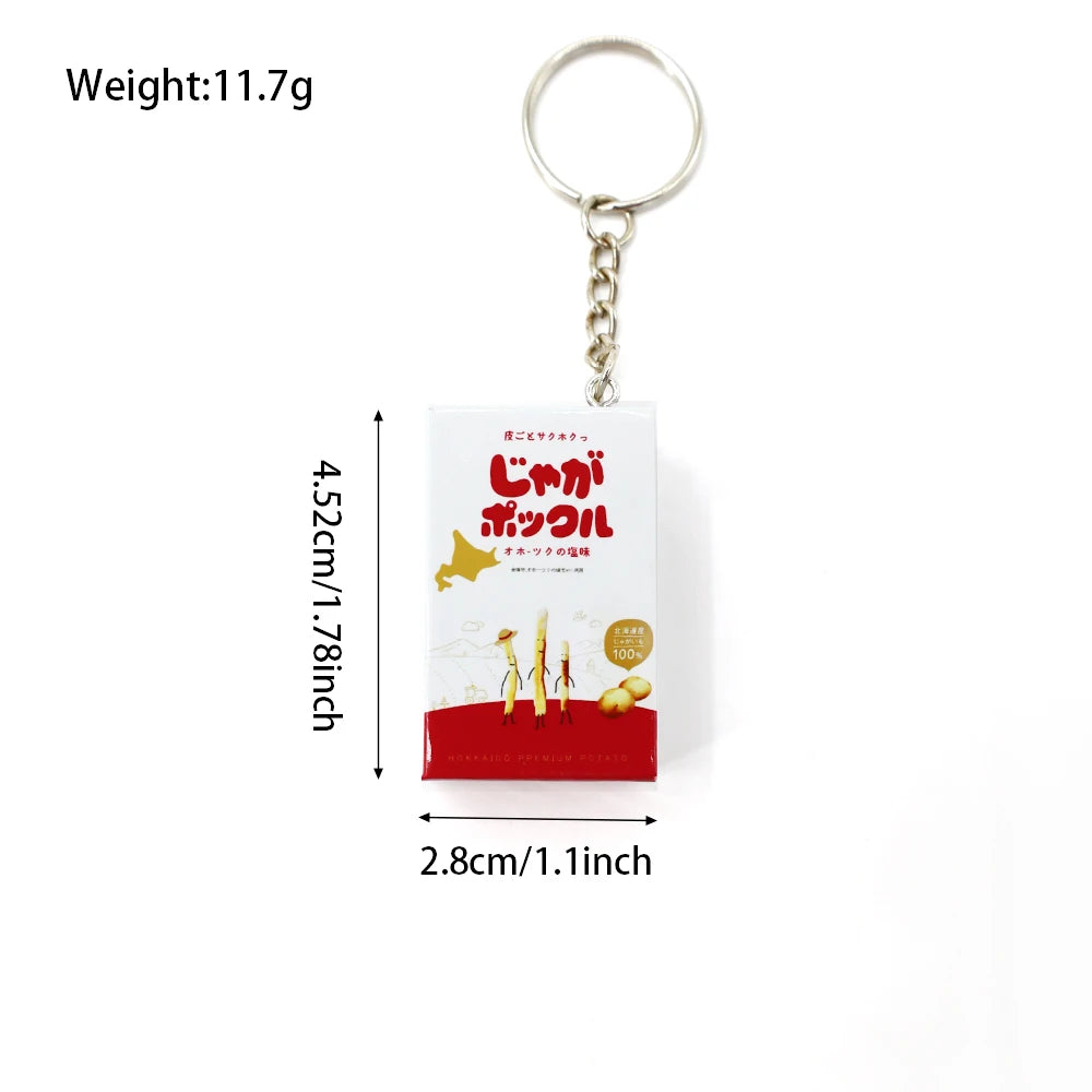 Simulated Box of Jaga Pokkuru (じゃがポックル) Potato Sticks Keychain