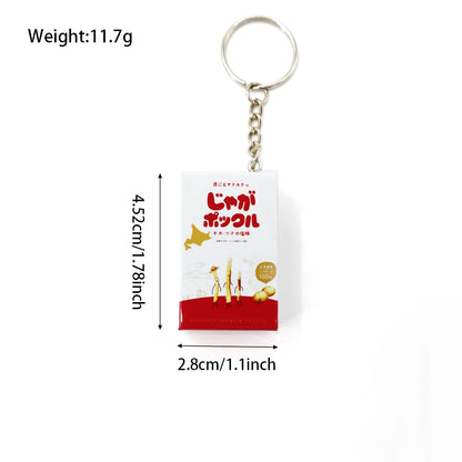 Simulated Box of Jaga Pokkuru (じゃがポックル) Potato Sticks Keychain