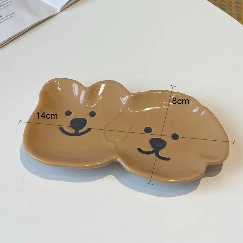Dog/Bear Ceramic Sauce Dish