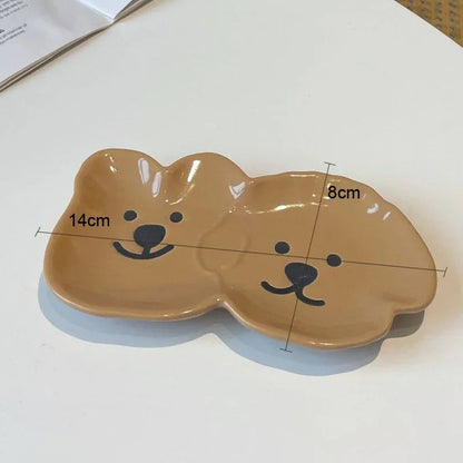 Dog/Bear Ceramic Sauce Dish