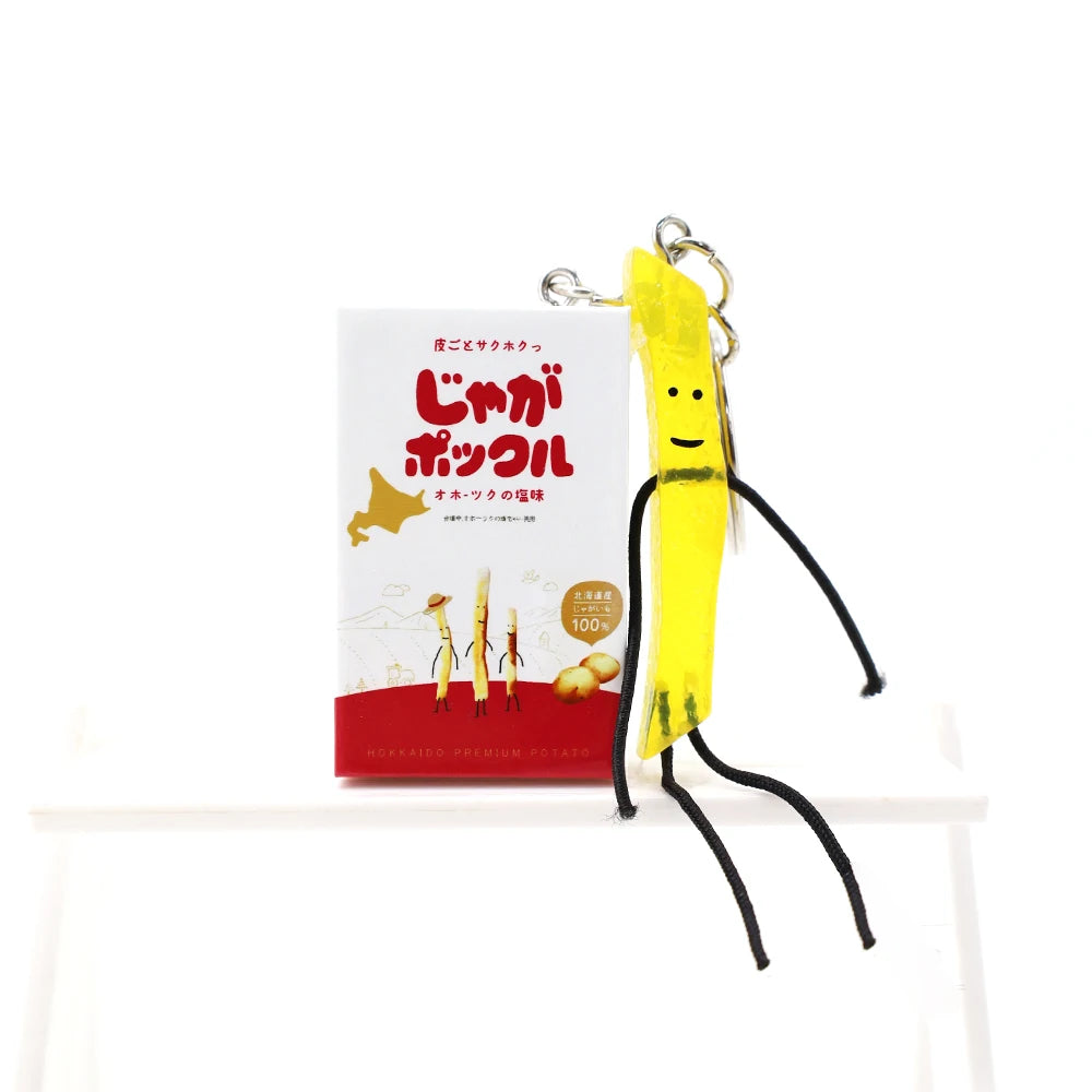 Simulated Box of Jaga Pokkuru (じゃがポックル) Potato Sticks Keychain