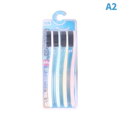 Soft Bristle and Long Handle Toothbrush Pack of 4