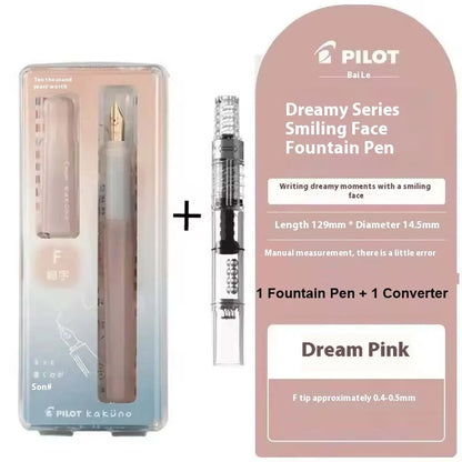 PILOT Transparent Kakuno Fountain Pen with 0.4-0.7mm Nib